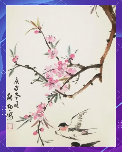 簡陽石盤繪春圖，粉艷桃花漫天舞，等您入畫把春捕